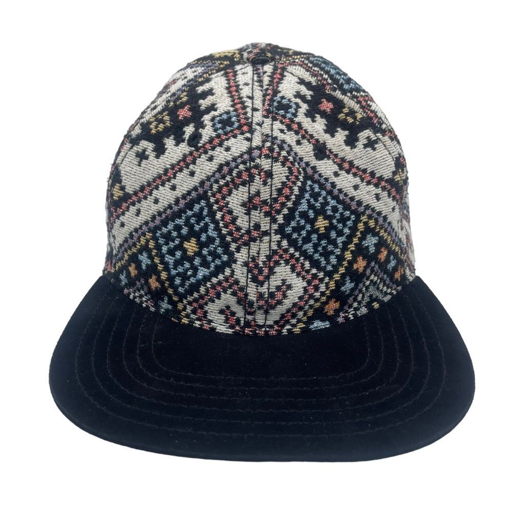 Art Class Woven Pattern Crochet Style Cap Tribal Blanket Hat Snapback